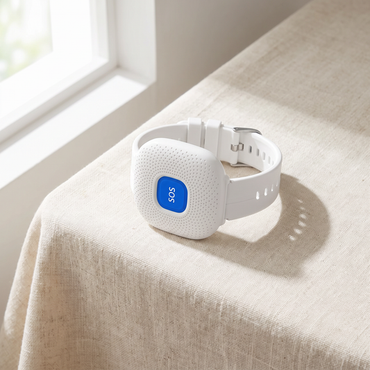 Bracelet SOS Proxi sur un lin crème